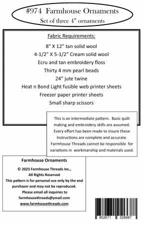 Farmhouse Ornaments # FAT974