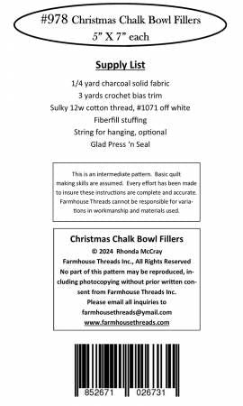 Christmas Chalk Bowl Fillers # FAT978