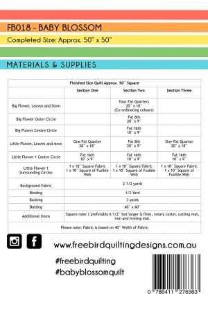 Baby Blossom Quilt Pattern # FB018