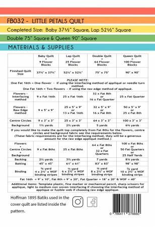 The Little Petals Quilt Pattern # FB032