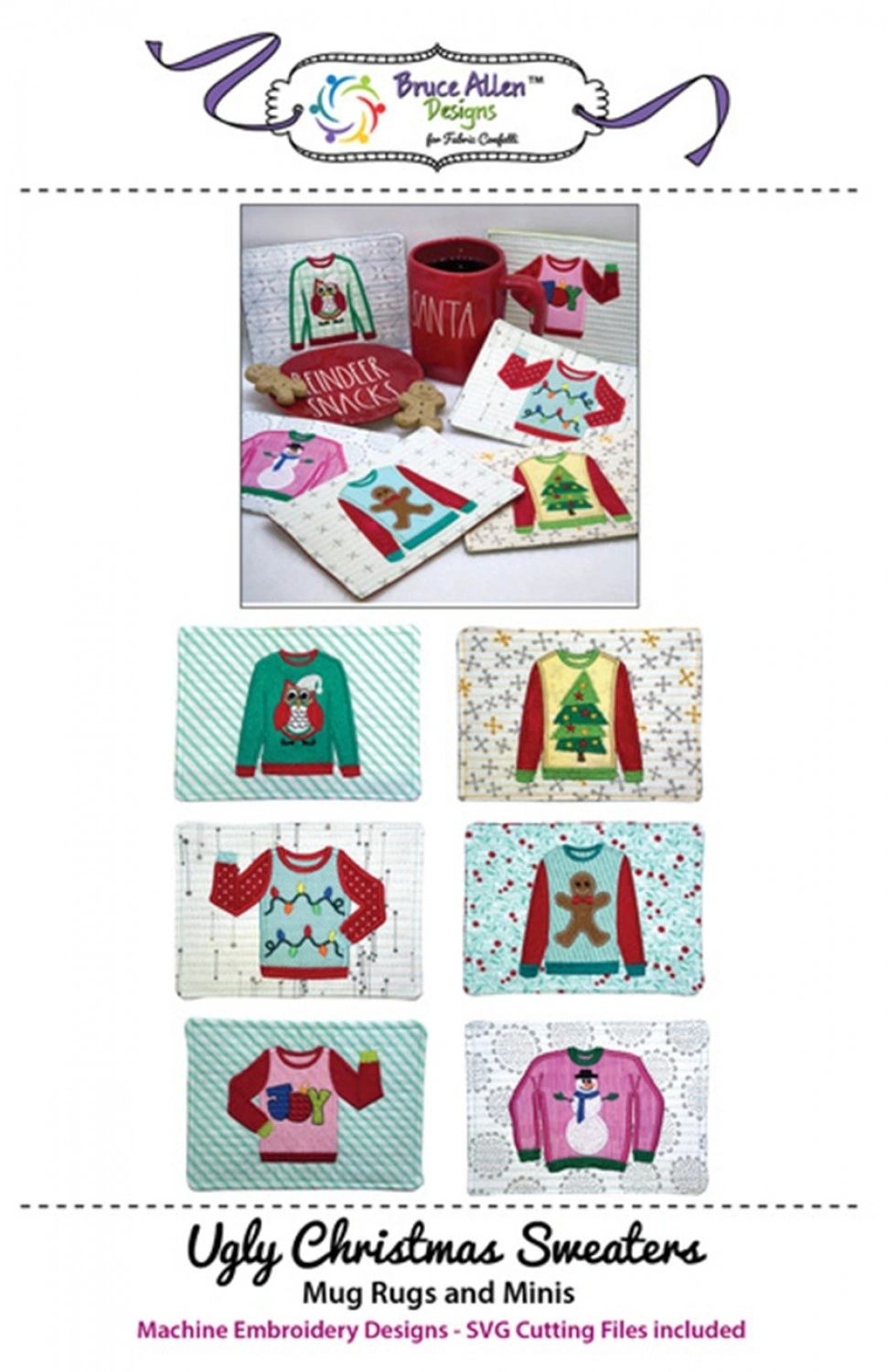 Ugly Christmas Sweaters Mug Rugs and Minis # FC-UCSMR