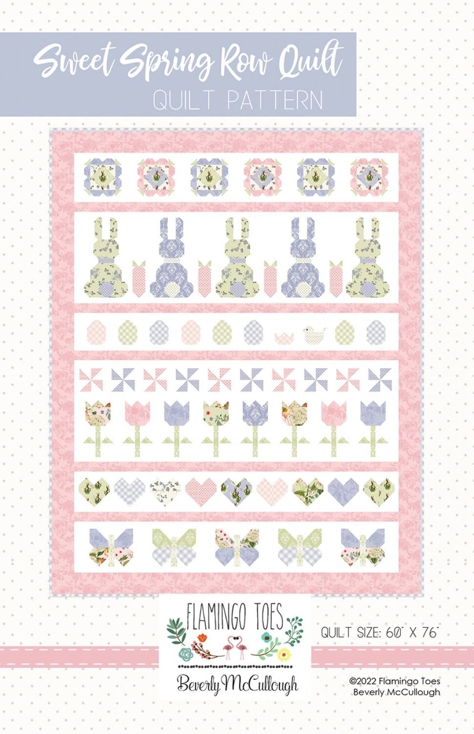 Sweet Spring Row Quilt # FT-8894