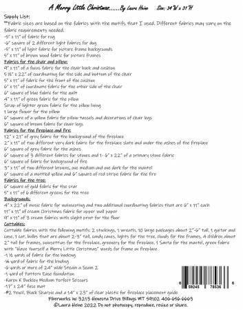 A Merry Little Christmas Collage Pattern by Laura Heine # FWLHAMLC