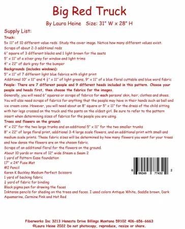 Big Red Truck Collage Pattern # FWLHBRT