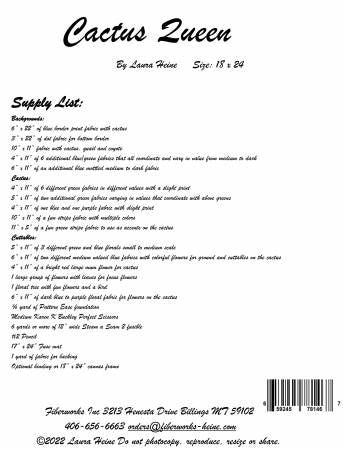 Cactus Queen Collage Pattern by Laura Heine # FWLHCQ