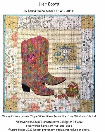 Her Boots Collage Pattern by Laura Heine # FWLHHBTS