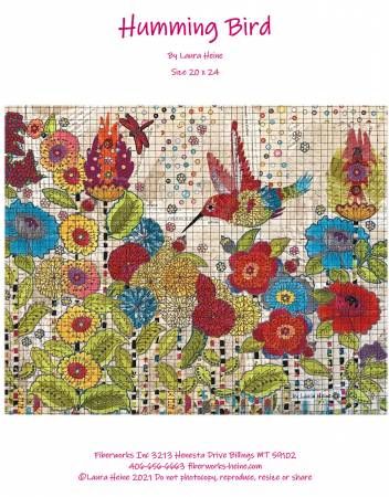 Humming Bird Collage Pattern by Laura Heine # FWLHHB