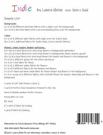 Indie...The Llama Collage Pattern by Laura Heine # FWLHINDIE