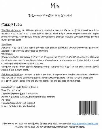 Mia Collage Pattern by Laura Heine # FWLHMIA