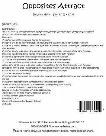 Opposites Attract Collage Pattern by Laura Heine # FWLHOPA