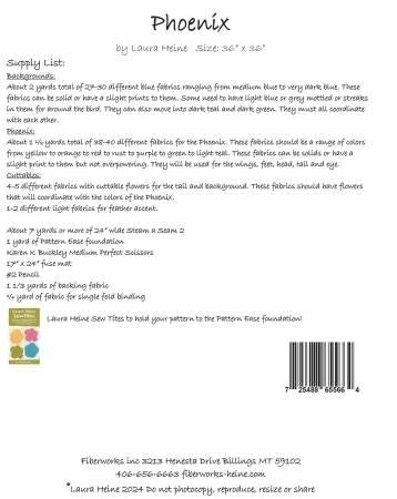 Phoenix Collage Pattern by Laura Heine # FWLHPHNX