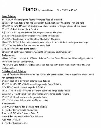 Piano Collage Pattern by Laura Heine # FWLHPIANO