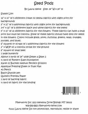 Seed Pods Collage Pattern by Laura Heine # FWLHSEEDPODS