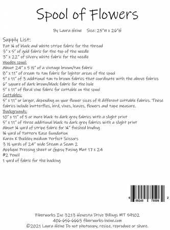 Spool of Flowers Collage Pattern by Laura Heine # FWLHSOF