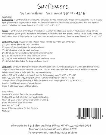 Sunflowers Collage Pattern by Laura Heine # FWLHSUNFLOWERS