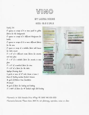 Vino Collage Pattern by Laura Heine # FWLHVINO