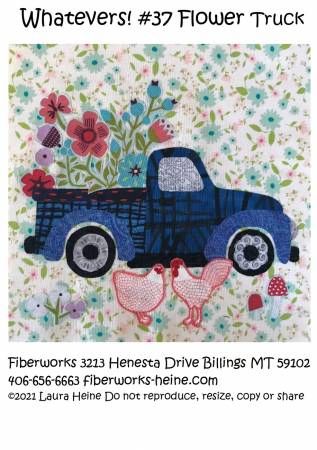 Whatevers! #37 Flower Truck Collage Pattern by Laura Heine # FWLHWHAT37