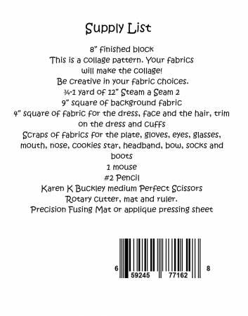 Whatevers! #42 Mrs. Claus Collage Pattern by Laura Heine # FWLHWHAT42