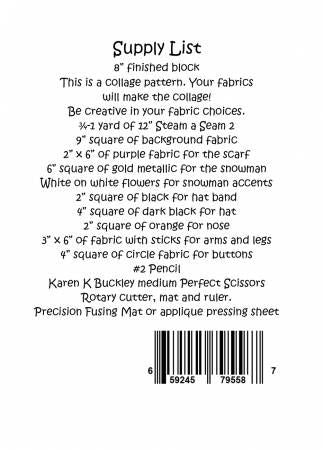 Whatevers! #51 Snowman Collage Pattern by Laura Heine # FWLHWHAT51