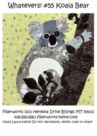 Whatevers! #55 Koala Bear Collage Pattern by Laura Heine # FWLHWHAT55
