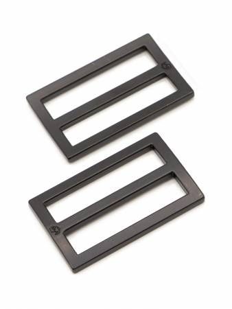 Slider Widemouth Flat 1-1/2in Black Metal Set of Two # HAR15SLBMTWO