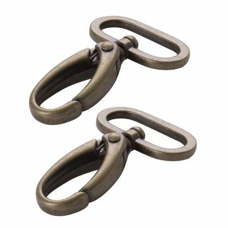 Swivel Hook 1-1/2in Antique Brass Set of Two # HAR15SWABTWO