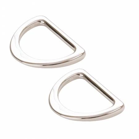 D Ring Flat 1in Nickel Set of Two # HAR1DRNTWO