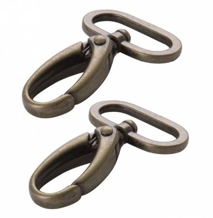 Swivel Hook 1in Antique Brass Set of Two # HAR1SWABTWO