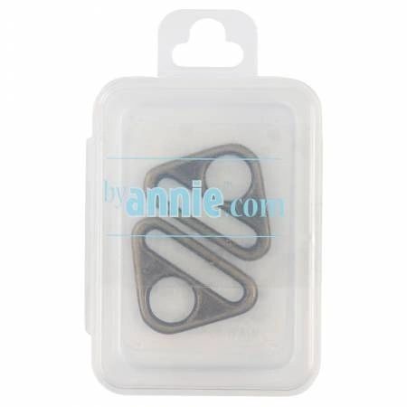 Triangle Ring Flat 1in Antique Brass Set of Two # HAR1TRABTWO