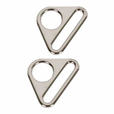 Triangle Ring Flat 1in Nickel Set of Two # HAR1TRNTWO