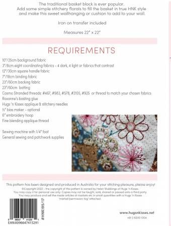 Bonnie Baskets - Stitchers Garden # HNK195-17