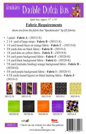 Frankie's Double Dutch Bus Quilt Pattern # HQH-12
