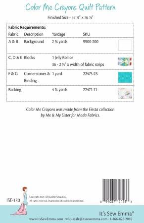 Color Me Crayons Quilt Pattern # ISE-130