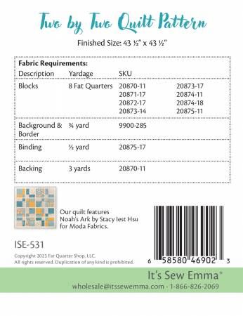 Two by Two Quilt Pattern # ISE-531
