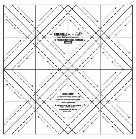 Triangles on a Roll 1/2in Finished Half-Square Triangles # ISE-H050