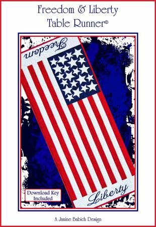 CD Freedom & Liberty Table Runner Machine Embroidery # JBDFLTR