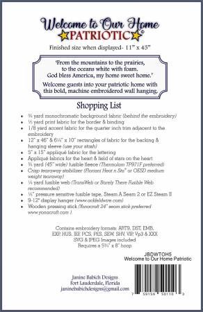 Welcome to Our Home-Patriotic # JBDWTOH5