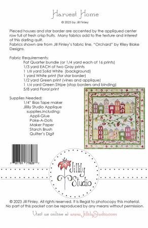 Harvest Home Quilt Pattern # JILL2302