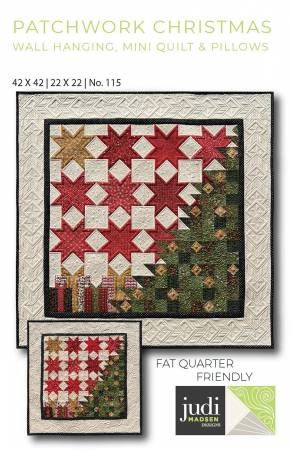Patchwork Christmas Wall Hanging Mini Quilt & Pillows # JMP-115