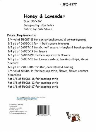 Honey & Lavender # JPQ-2277