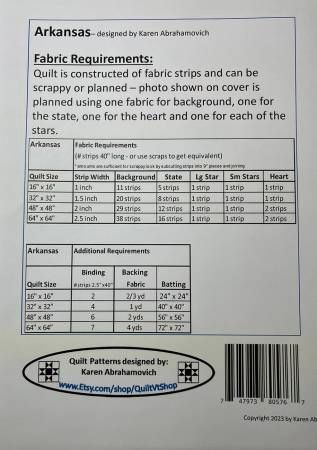 Arkansas Quilt Pattern # KA-004