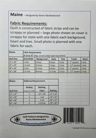 Maine Quilt Pattern # KA-019