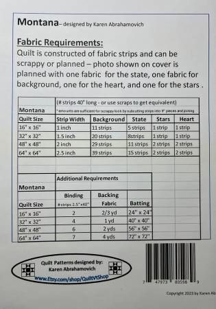 Montana Quilt Pattern # KA-026