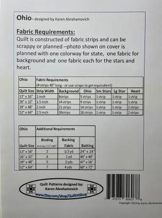 Ohio Quilt Pattern # KA-035
