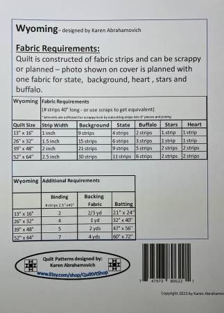 Wyoming Quilt Pattern # KA-050