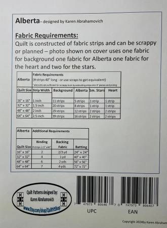 Alberta Canadian Provence Quilt Pattern # KA-072