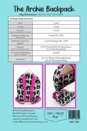 The Archie Backpack # KAT120