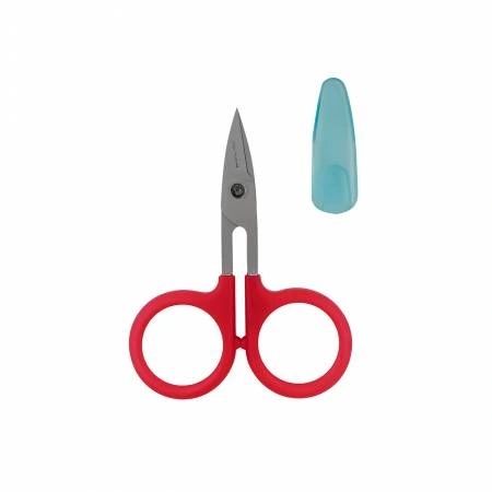 Perfect Scissors Red 3-3/4in Small curved Micro-Serrated Non-slip Blade # KKBPSC