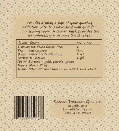 Sew What - KT Charm Pattern for Though the Years # KT-55037