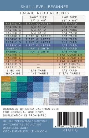 The Echelon Quilt Pattern # KTQ116